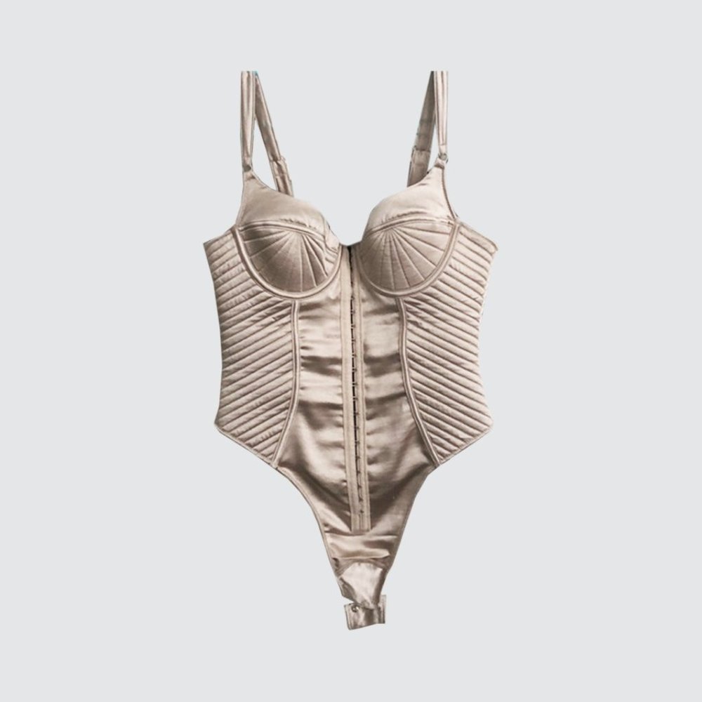 House of CB - Sabrine Corset Bodysuit - Champagne